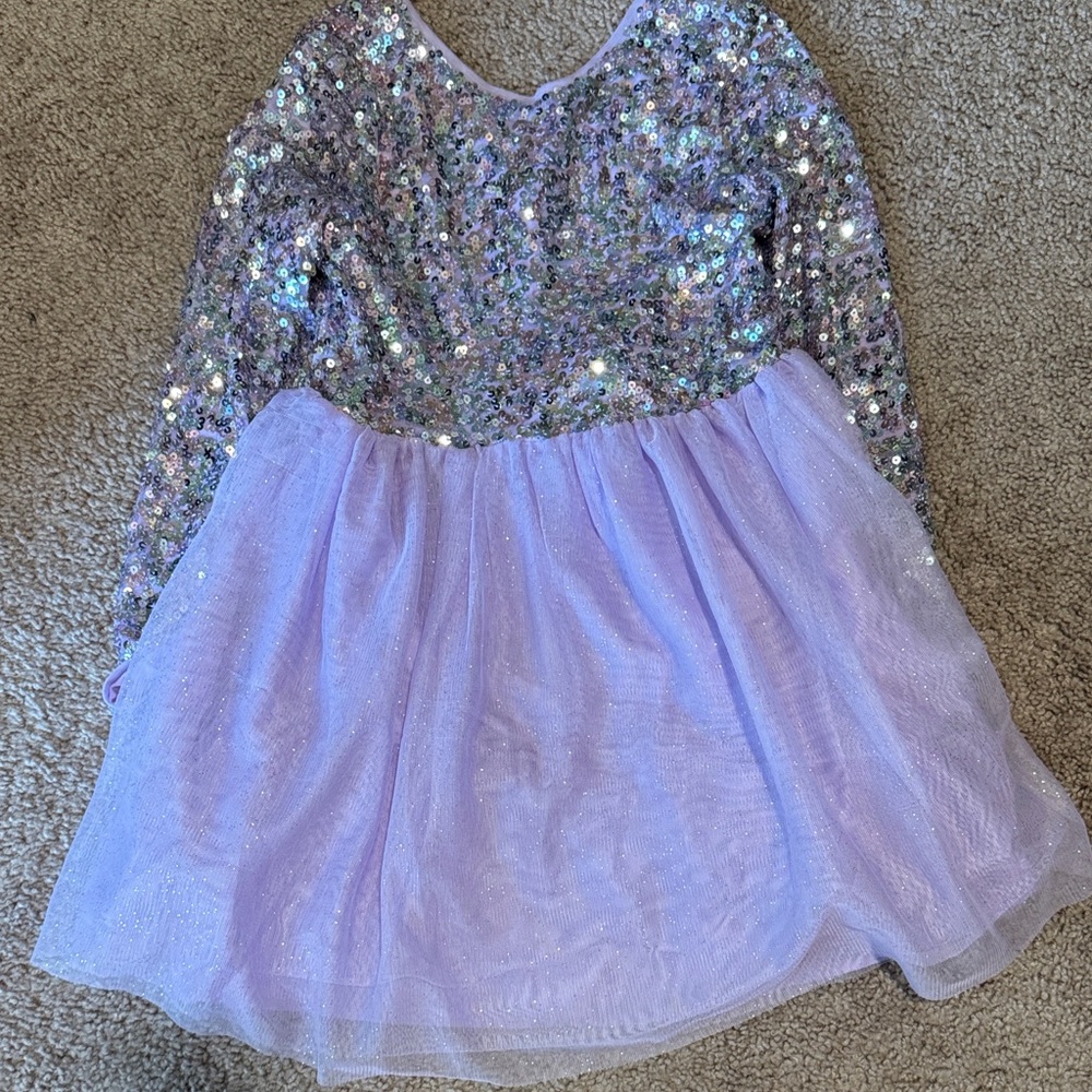 Cat & Jack Lavender Sequin Dress